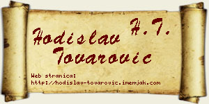 Hodislav Tovarović vizit kartica